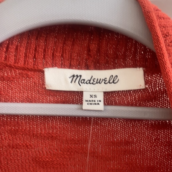 NWT Madewell Women’s Cardigan - XS, orange - Picture 3 of 6